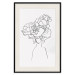 Poster Above Flowers - abstract line art of a woman with flowers in her hair 132203 additionalThumb 19