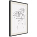 Poster Above Flowers - abstract line art of a woman with flowers in her hair 132203 additionalThumb 6