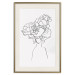 Poster Above Flowers - abstract line art of a woman with flowers in her hair 132203 additionalThumb 20