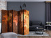 Room Divider Screen Metal Immersion II (5-piece) - world map in rust colors 132703 additionalThumb 4