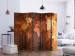 Room Divider Screen Metal Immersion II (5-piece) - world map in rust colors 132703 additionalThumb 2