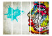 Room Divider Graffiti Beauty II (5-piece) - colorful mural in a youthful style 132803 additionalThumb 3