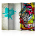 Room Divider Graffiti Beauty II (5-piece) - colorful mural in a youthful style 132803