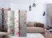 Room Divider Rosy Pleasures - romantic pink flowers with leaves on a light background 133903 additionalThumb 4