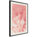Poster Pastel Palms - plant composition of palms in red contrast 135003 additionalThumb 2