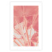 Poster Pastel Palms - plant composition of palms in red contrast 135003 additionalThumb 19