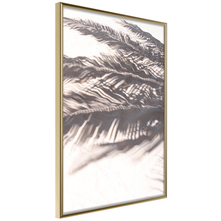 Wall Poster Rest in the Shade - tropical composition of palm shadow on sand 135303 additionalImage 17