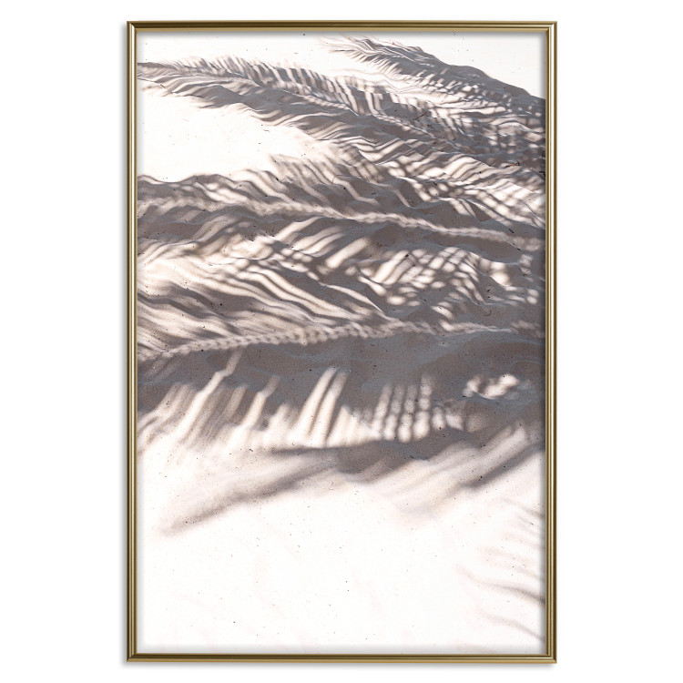 Wall Poster Rest in the Shade - tropical composition of palm shadow on sand 135303 additionalImage 26