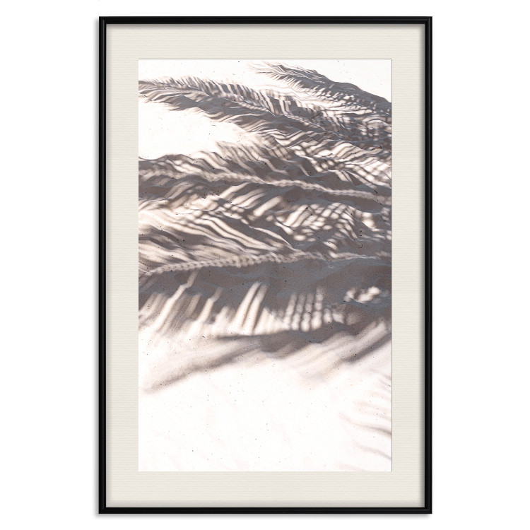 Wall Poster Rest in the Shade - tropical composition of palm shadow on sand 135303 additionalImage 23