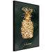Wall Poster Golden Exoticism - golden pineapple composition on a dark green background 135603 additionalThumb 9