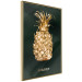 Wall Poster Golden Exoticism - golden pineapple composition on a dark green background 135603 additionalThumb 12