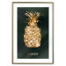 Wall Poster Golden Exoticism - golden pineapple composition on a dark green background 135603 additionalThumb 13