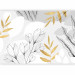 Wall Mural Spring abstraction - leaves and flowers with golden elements 138803 additionalThumb 5