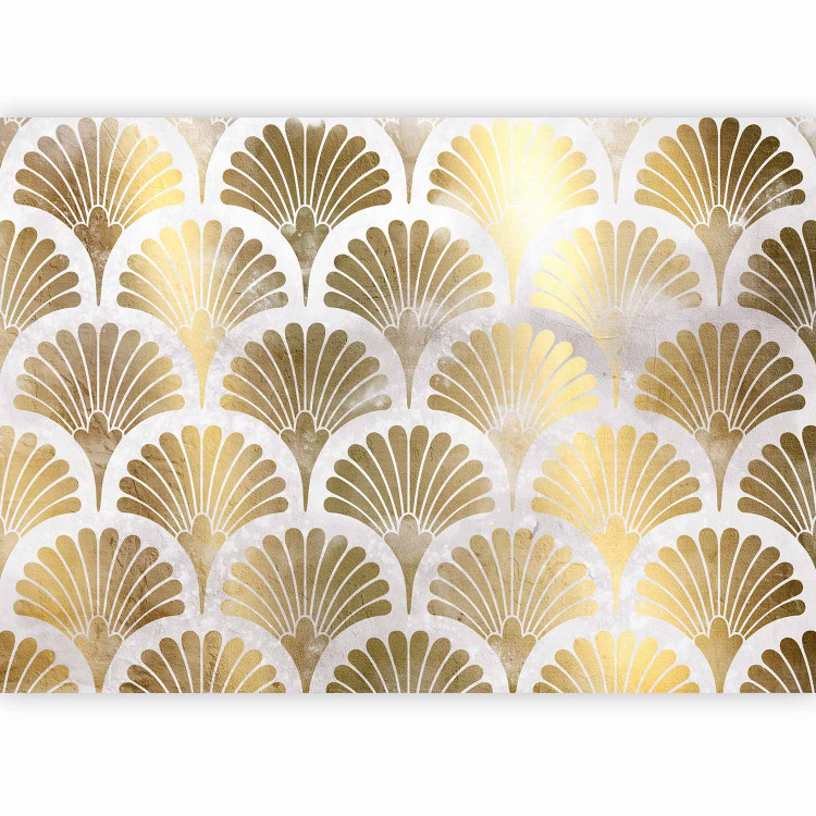 Photo Wallpaper Abstract - gold fan motif in art deco style on white background 143203 additionalImage 1