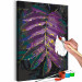 Paint by Number Kit Jungle Vegetation - Large Purple Leaf With Raindrops 146203 additionalThumb 5