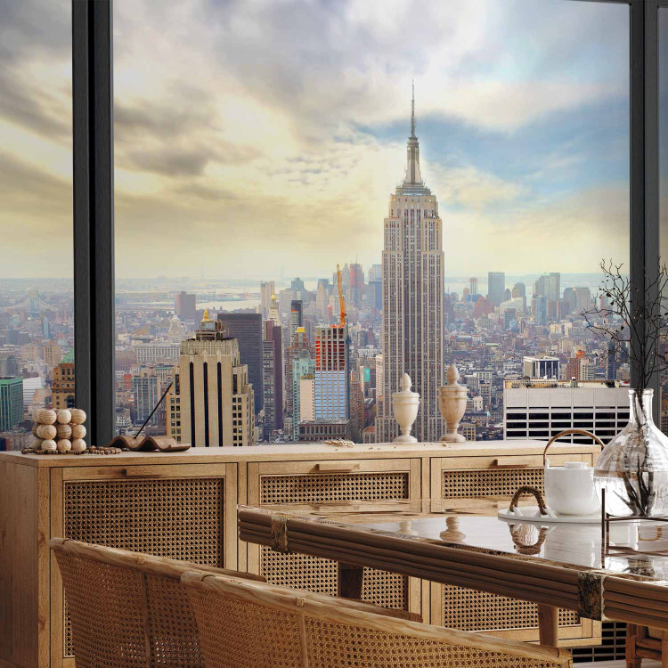 Wall Mural City from Above - Photo of New York from behind the Glass of an Apartment Building 146403 additionalImage 7