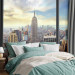 Wall Mural City from Above - Photo of New York from behind the Glass of an Apartment Building 146403 additionalThumb 2