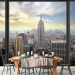 Wall Mural City from Above - Photo of New York from behind the Glass of an Apartment Building 146403 additionalThumb 6