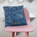 Decorative Microfiber Pillow Starry sky - abstract blue motif with gold accents cushions 146903 additionalThumb 2