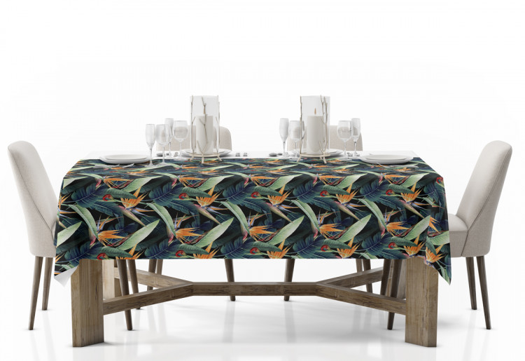 Tablecloth Floral composition - motife in white and blue shades 147303 additionalImage 2
