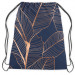 Backpack Leafy abstraction - plant theme presented on a dark blue background 147503 additionalThumb 2