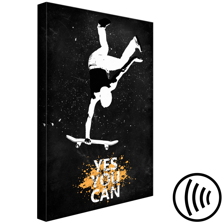 Canvas Art Print Skateboarding Boy (1-piece) - graffiti and text for kids 148903 additionalImage 6