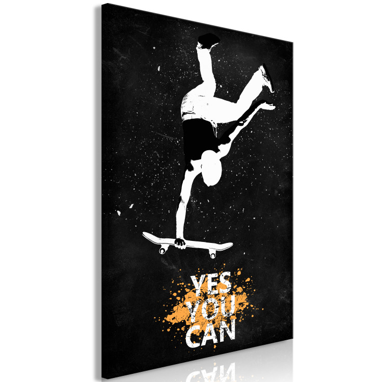 Canvas Art Print Skateboarding Boy (1-piece) - graffiti and text for kids 148903 additionalImage 2