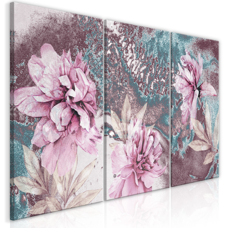 Canvas Print Peonies in Bloom - Floral Composition in Blue 149803 additionalImage 2