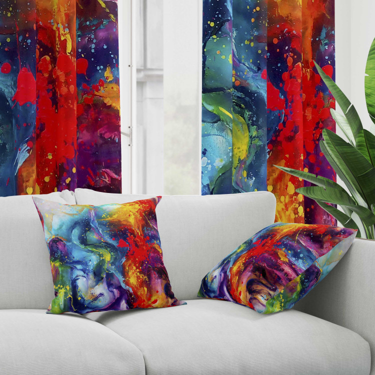 Decorative Microfiber Pillow Swirl of Colors - A Colorful Abstraction Imitating the Explosion of Paint on the Material 151303 additionalImage 2