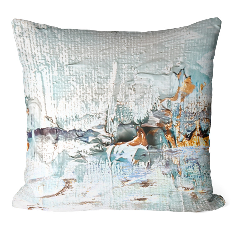 Decorative Microfiber Pillow Cool Expression - Artistic Composition in Cold Shades 151403