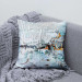 Decorative Microfiber Pillow Cool Expression - Artistic Composition in Cold Shades 151403 additionalThumb 2