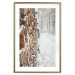 Poster Winter Forest - Photography of a Pile of Wood on a Snowy Forest Road 151703 additionalThumb 24