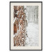 Poster Winter Forest - Photography of a Pile of Wood on a Snowy Forest Road 151703 additionalThumb 23