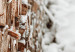 Poster Winter Forest - Photography of a Pile of Wood on a Snowy Forest Road 151703 additionalThumb 2