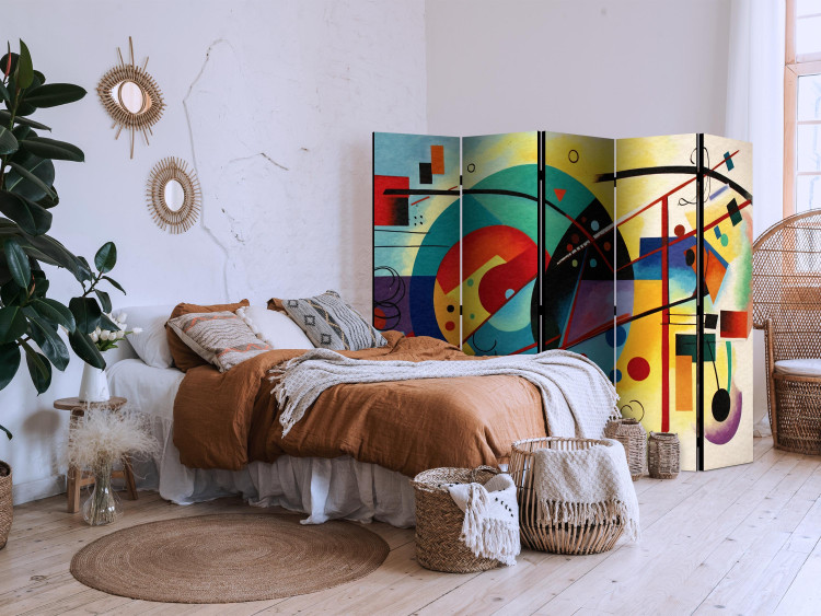 Room Separator Colorful Abstraction - Composition Inspired by Kandinsky’s Work II [Room Dividers] 151903 additionalImage 2