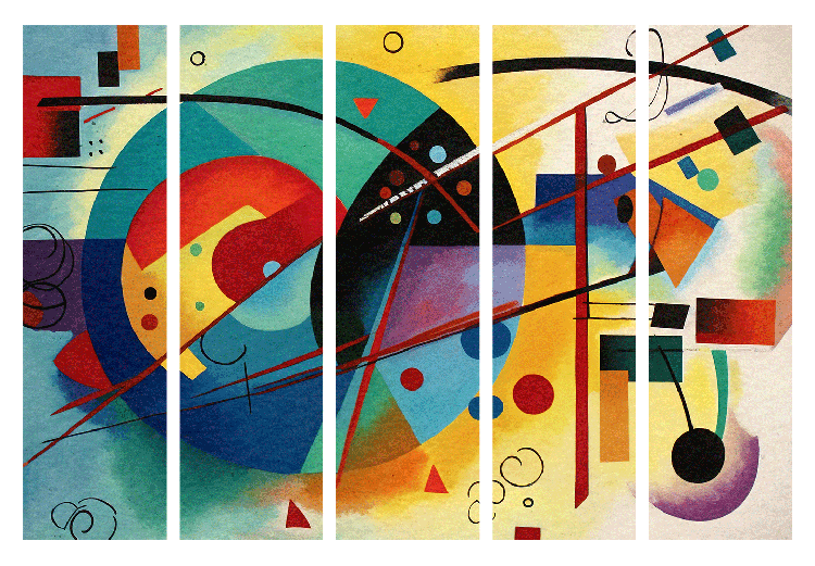 Room Separator Colorful Abstraction - Composition Inspired by Kandinsky’s Work II [Room Dividers] 151903 additionalImage 7