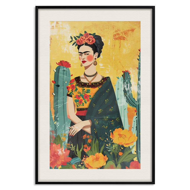 Wall Poster Frida Kahlo - A Composition With the Painter Among Cacti and Flowers 152203 additionalImage 26