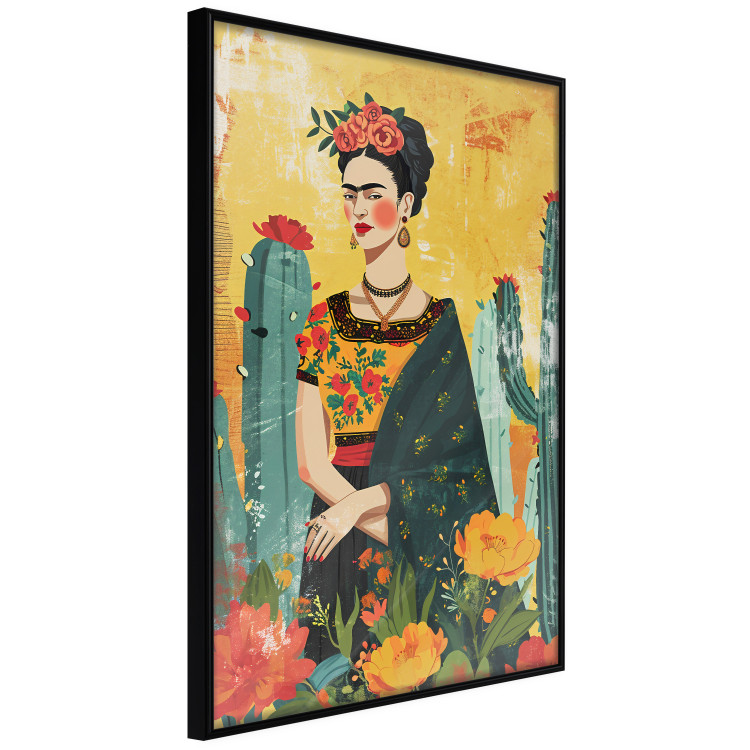 Wall Poster Frida Kahlo - A Composition With the Painter Among Cacti and Flowers 152203 additionalImage 5