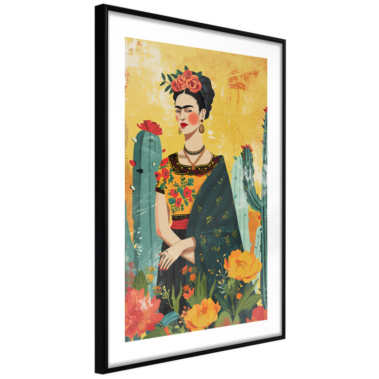 Wall Poster Frida Kahlo - A Composition With the Painter Among Cacti and Flowers 152203 additionalImage 7