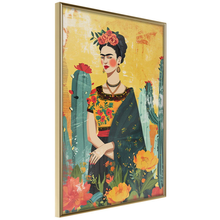 Wall Poster Frida Kahlo - A Composition With the Painter Among Cacti and Flowers 152203 additionalImage 4