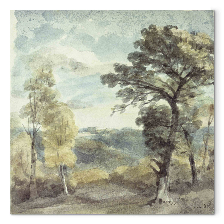 Art Reproduction Landscape with Trees and a Distant Mansion 155803