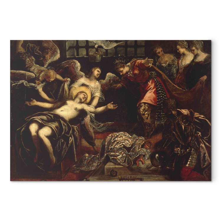 Reproduction Painting St. Catherine of Alexandria in the Dungeon, assisted by Angels and visited by the Wife of the Emperor 157503