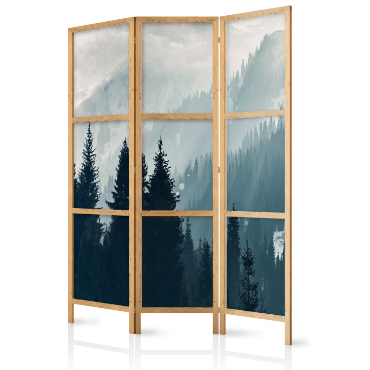 Folding Screen Sunny Landscape - Snowy Mountains Covered With Christmas Trees [Room Dividers] 159803 additionalImage 5