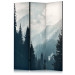 Folding Screen Sunny Landscape - Snowy Mountains Covered With Christmas Trees [Room Dividers] 159803