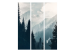 Folding Screen Sunny Landscape - Snowy Mountains Covered With Christmas Trees [Room Dividers] 159803 additionalThumb 3