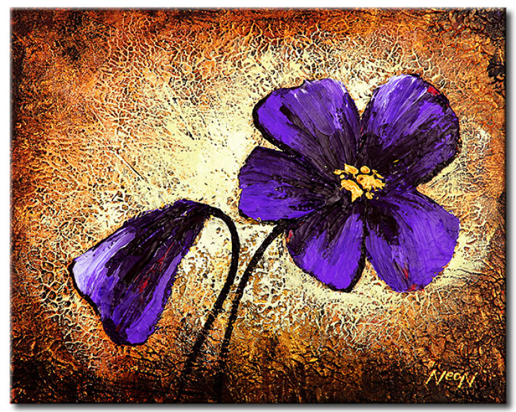 Canvas Purple flower 48803