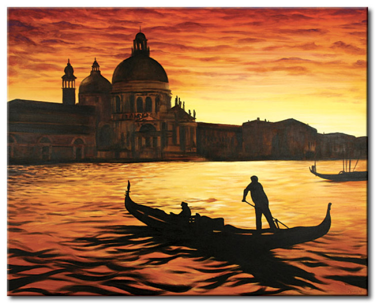 Canvas Art Print Venetian boats 49703