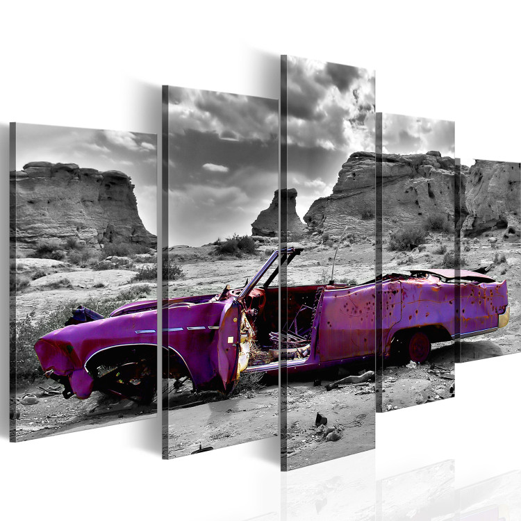 Canvas Print Retro car at Colorado Desert - 5 pieces 59003 additionalImage 2