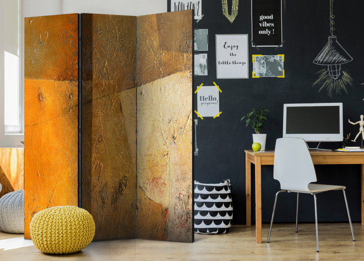 Room Divider Modern Artistry - texture of golden abstraction in the motif of expression 95303 additionalImage 2