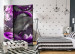 Room Divider Screen Sounds of Senses - abstract purple waves in an expressionist motif 95403 additionalThumb 2